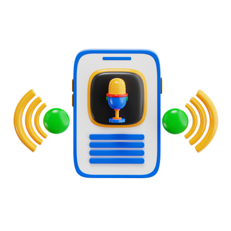 Intelligenter Sprachassistent  3D Icon