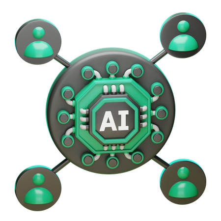 Interação de IA  3D Icon