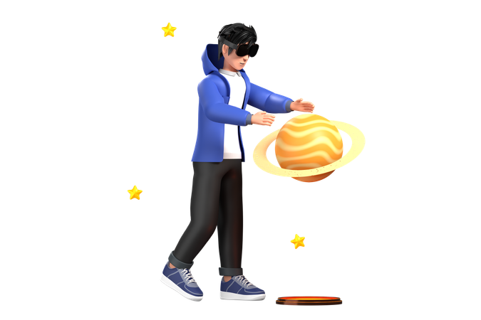 Interação de Realidade Aumentada (RA)  3D Icon