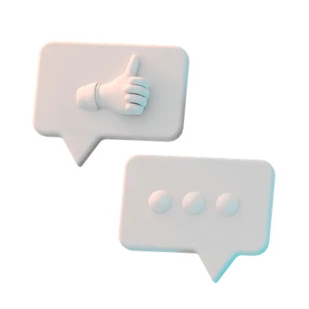 Interactions sur les réseaux sociaux  3D Icon