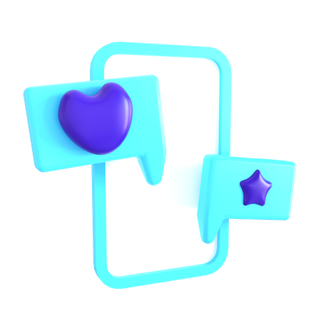 Interactions sur les réseaux sociaux  3D Icon