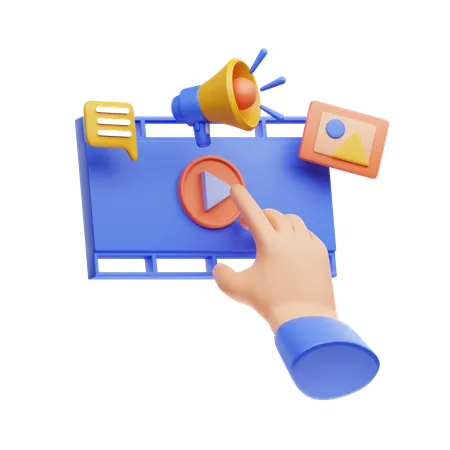 Interactive Content  3D Icon