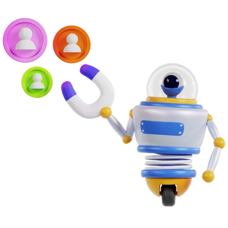 Interactive Robot Assistant  3D Icon