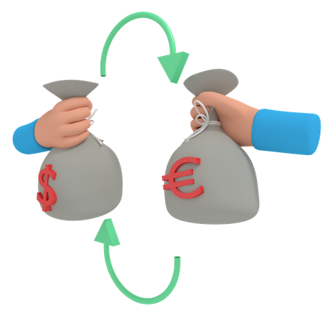 Intercambiar dinero  3D Icon