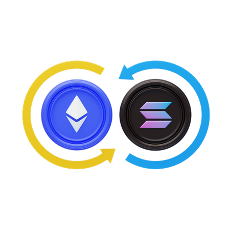 Intercambio de altcoins  3D Icon