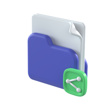 Compartición de archivos  3D Icon