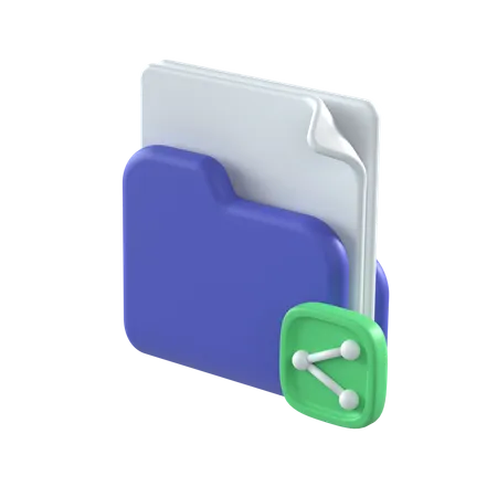 Compartición de archivos  3D Icon