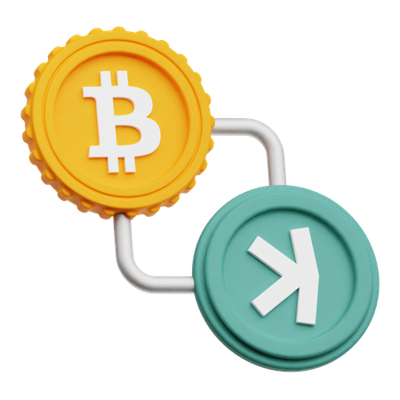 Intercambio de bitcoins  3D Icon