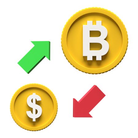 Intercambio de bitcoins  3D Icon