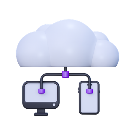 Intercambio de datos en la nube  3D Icon