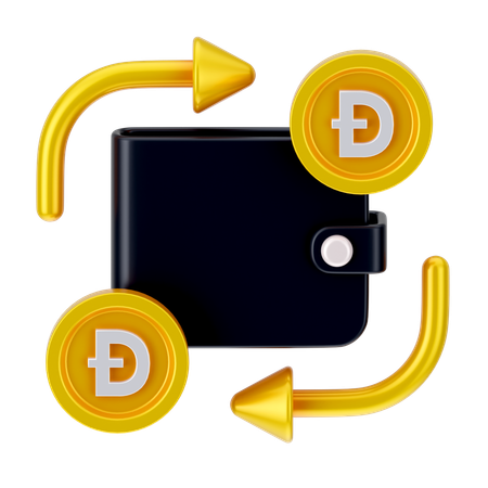 Intercambio de dogecoin  3D Icon