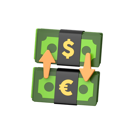 Intercambio de efectivo  3D Icon