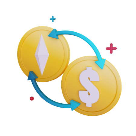Intercambio de ethereum  3D Icon