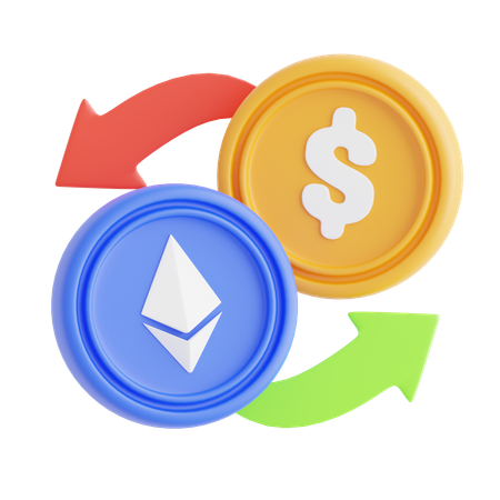 Intercambio de ethereum  3D Icon