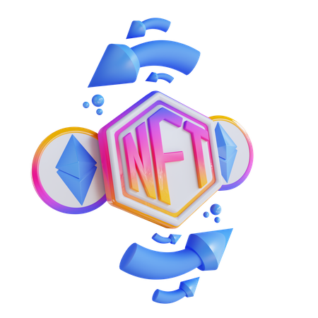 Intercambio de ethereum a nft  3D Icon