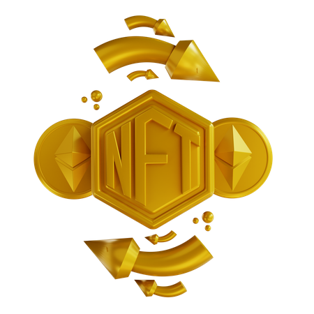 Intercambio de ethereum a nft  3D Icon