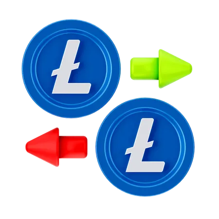 Intercambio de Linecoin  3D Icon