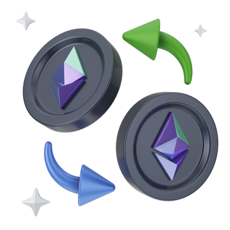 Intercambio de ethereum  3D Icon