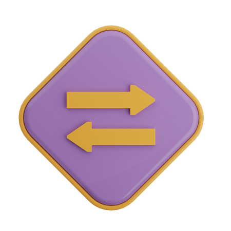 Intercambiar flecha horizontal  3D Icon