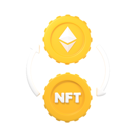 Intercambio nft  3D Icon