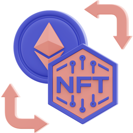 Intercambio nft  3D Icon