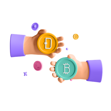 Intercambio nft  3D Icon