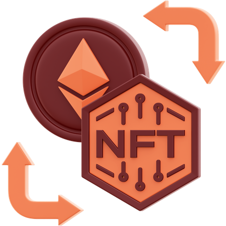 Intercambio nft  3D Icon