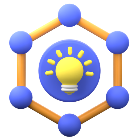 Idées interconnectées  3D Icon