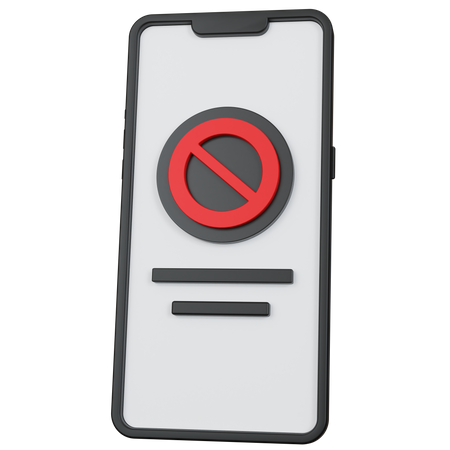 Interdiction mobile  3D Icon