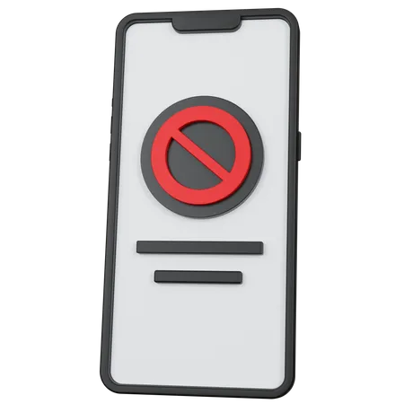 Interdiction mobile  3D Icon