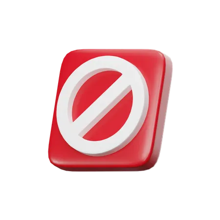 Interdit  3D Icon