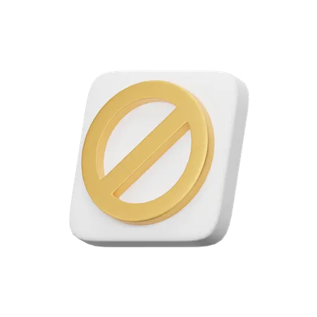 Interdit  3D Icon