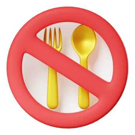 Interdit de manger  3D Icon