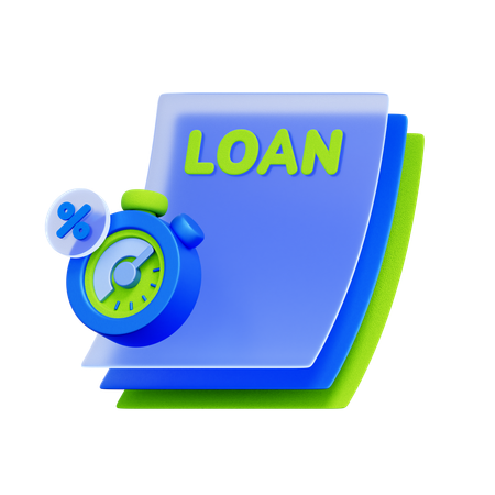 Intereses del prestamo  3D Icon