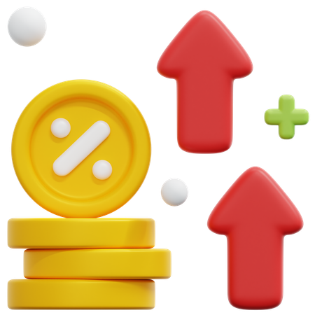 Interest Hike  3D Icon