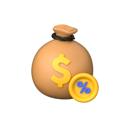 Interest Rate  3D Icon