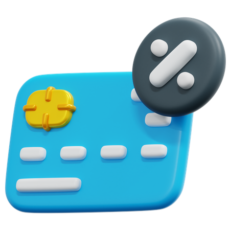 이자율  3D Icon