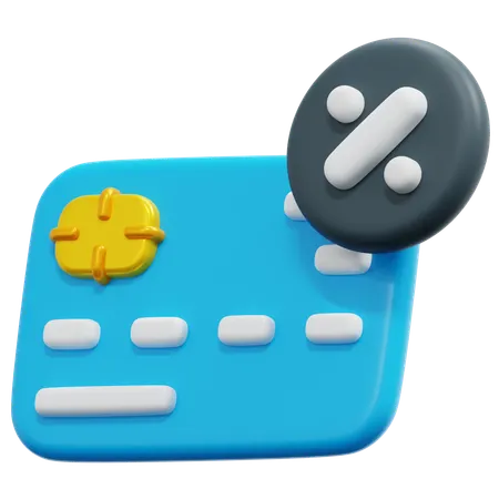 이자율  3D Icon