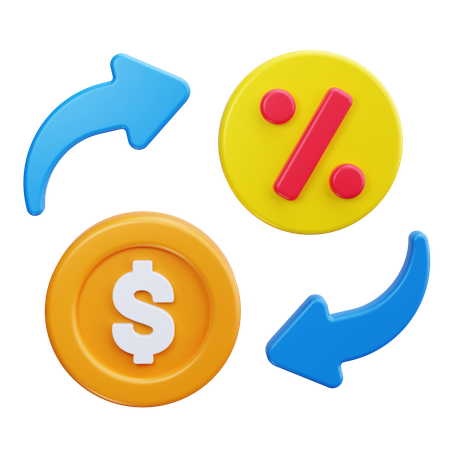 Interest Rate  3D Icon