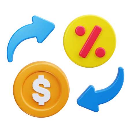 Interest Rate  3D Icon