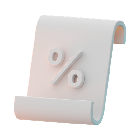 Interest Rate  3D Icon