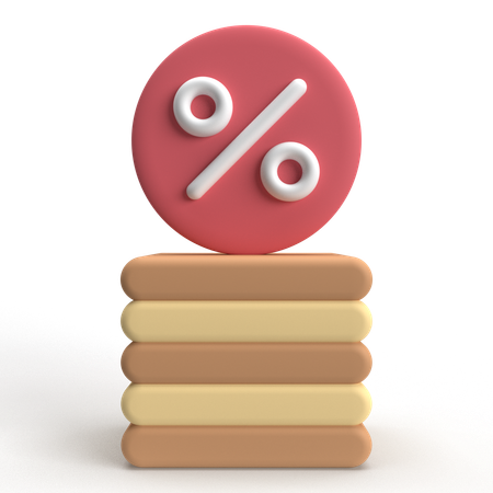 Interest Rate  3D Icon