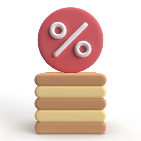 Interest Rate  3D Icon