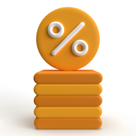 Interest Rate  3D Icon