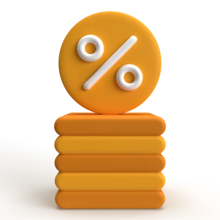 Interest Rate  3D Icon