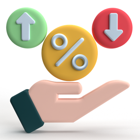 Interest Rate  3D Icon