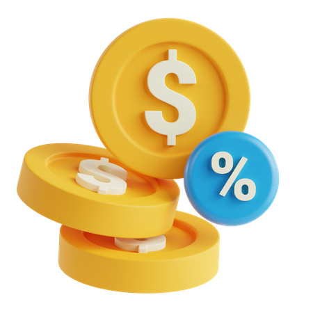 Interest Rate  3D Icon