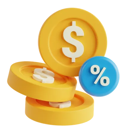 Interest Rate  3D Icon