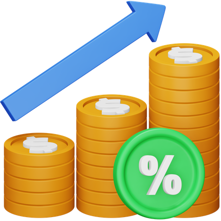 Interest Rate  3D Icon