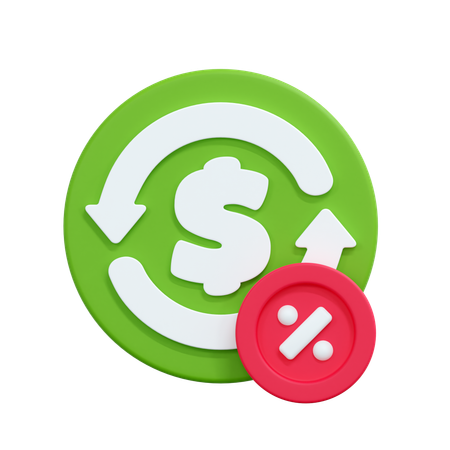Interest Rate  3D Icon
